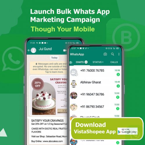 https://vistashopee.vistashopee.com/Grow Your Business by promoting it through Bulk Whats App Messaging Use  VistaShopee App